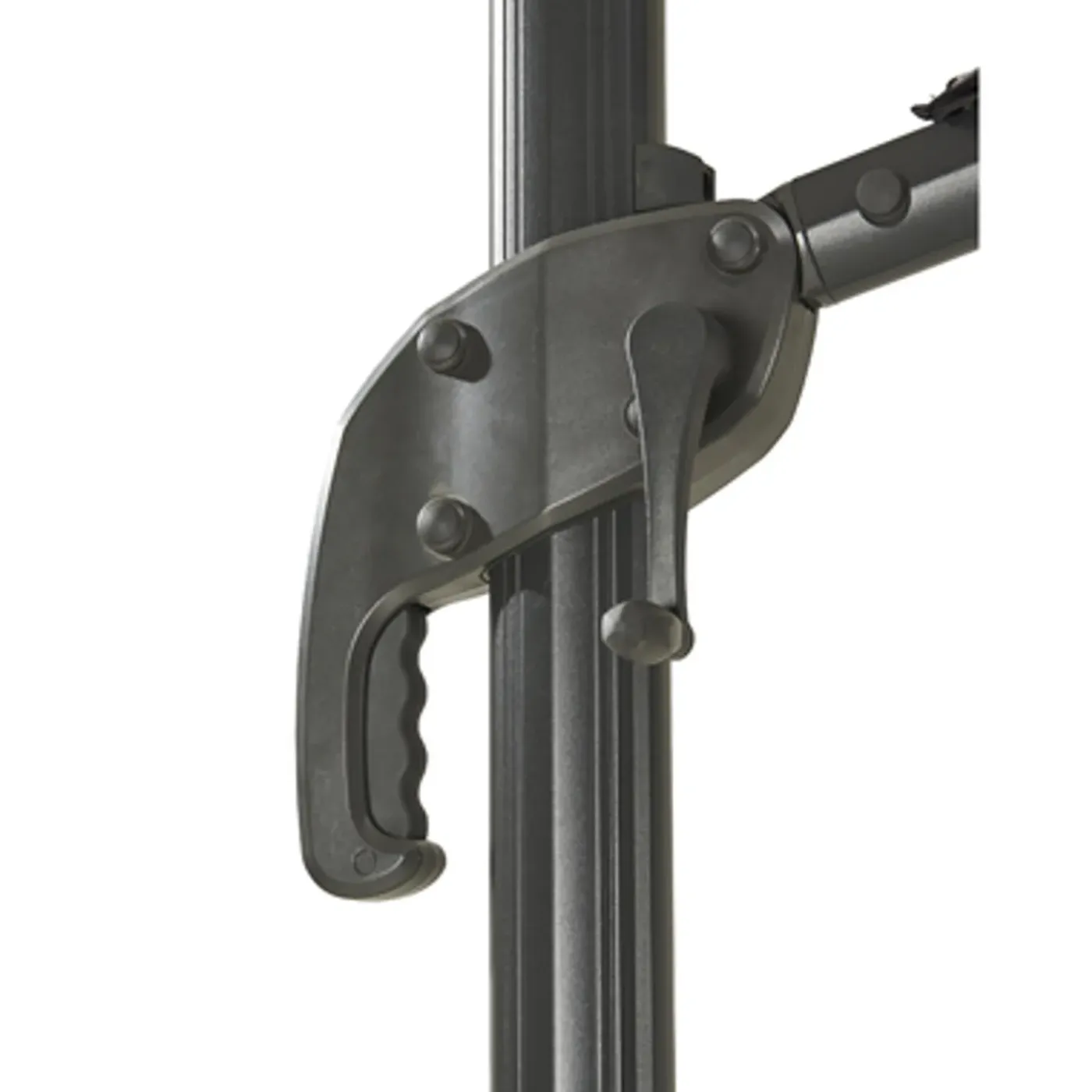 Central Park Zweefparasol Vive - D 290cm - Antraciet - 360° Draaibaar 180g/m² Aluminium Mast