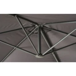 Central Park Zweefparasol Vive - D 290cm - Antraciet - 360° Draaibaar 180g/m² Aluminium Mast