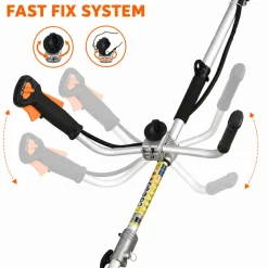 CHESTER - Benzine bosmaaier 52 cm³ - 3 messen + 1 dubbele draadkop