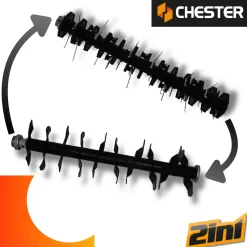Chester - Elektrische 2-in-1 verticuteermachine-mosverwijderaar voor gazon - 1800W - 40cm