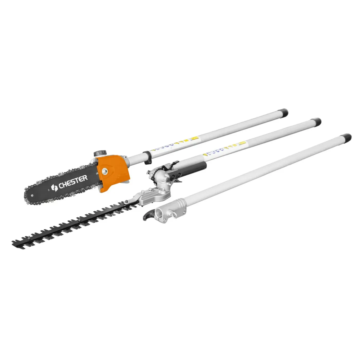 Chester - Multifunctionele benzine 4-in-1: kettingzaag, heggenschaar, bosmaaier, verlengstuk