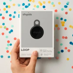 Chipolo - Bluetooth Tracker - Loop - Charcoal, Chalk, Navy, Coral - 4-pack - Apple & Google - 125 Db