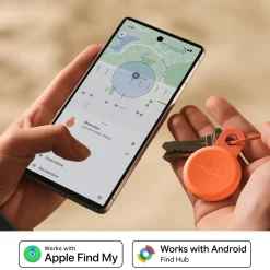 Chipolo - Bluetooth Tracker - Loop - Charcoal, Chalk, Navy, Coral - 4-pack - Apple & Google - 125 Db