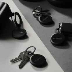Chipolo - Bluetooth Tracker - Loop - Charcoal - 4-pack - Apple Find My & Google Find Hub - 125 Db