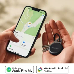 Chipolo - Bluetooth Tracker - Loop - Charcoal - 4-pack - Apple Find My & Google Find Hub - 125 Db