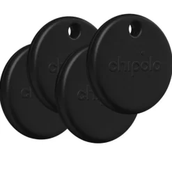 Chipolo - Bluetooth Tracker - Pop - Zwart - 4-pack - Apple Find My & Google Find My Device - 120 Db
