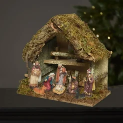 Lumineo Chique Kerststal Figuren - 8 Delig - 12cm Hoog