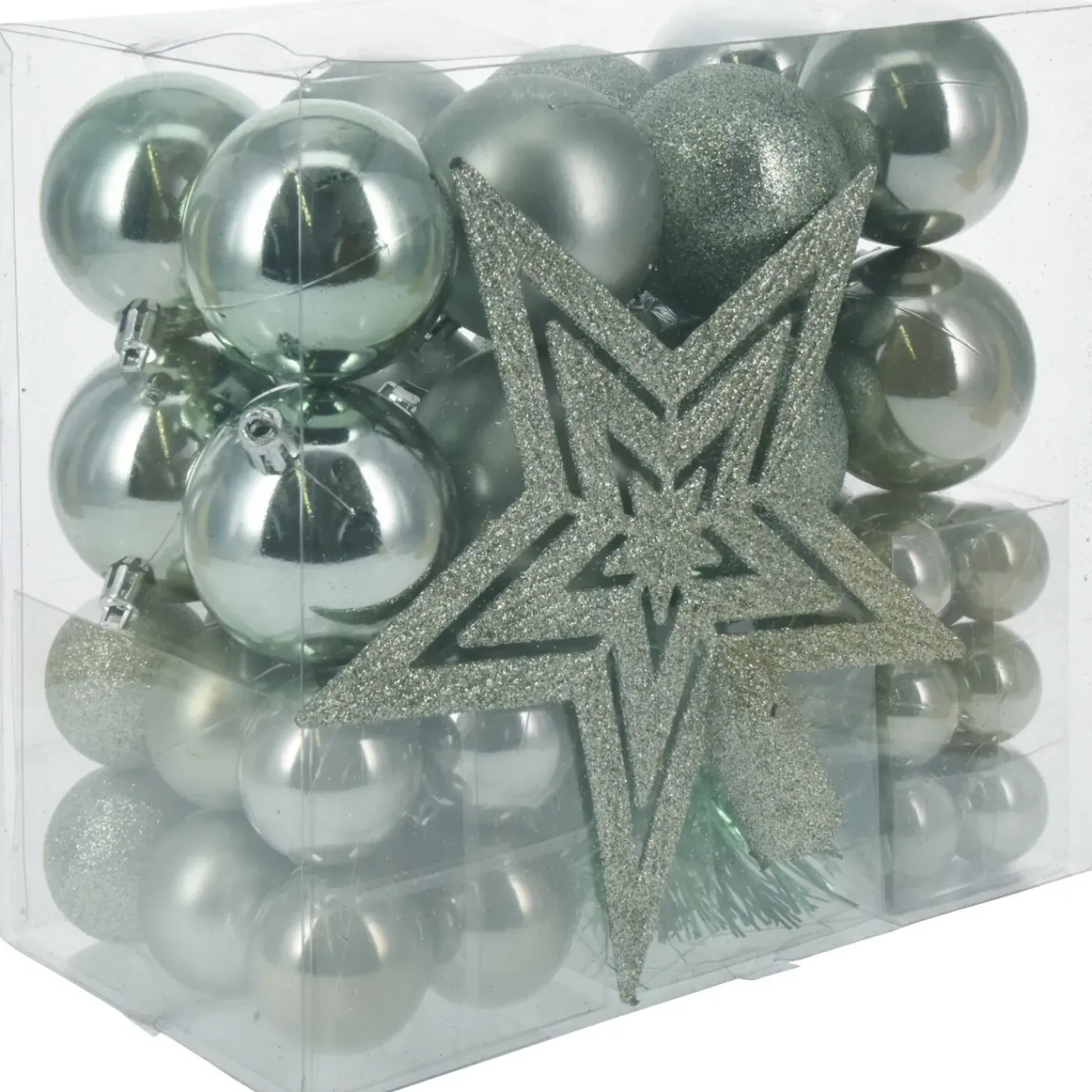 Christmas Decoration s Kerstballen 3,4,6 Cm - Met Piek - Groen