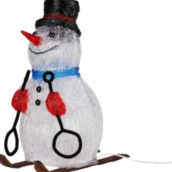 Christmas Decoration Sneeuwpop - 31 Cm - Led - Kerstverlichting