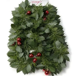 Christmas Goods Kerstslinger - Guirlande - Hulstbladeren En Besje