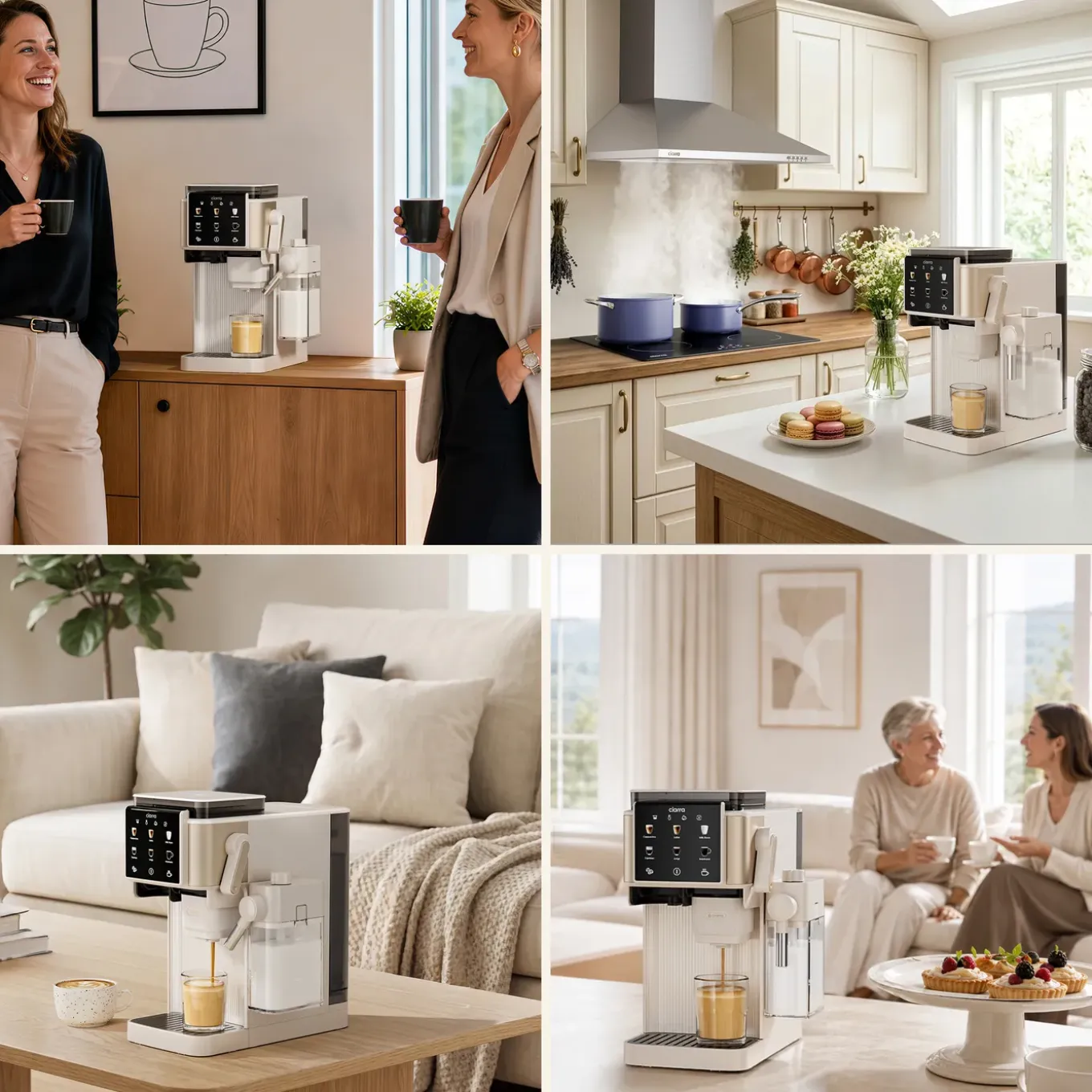 CIARRA Espressomachines - Koffiezetapparaat met Bonenmaler Melkschuimer CBSACM-D6