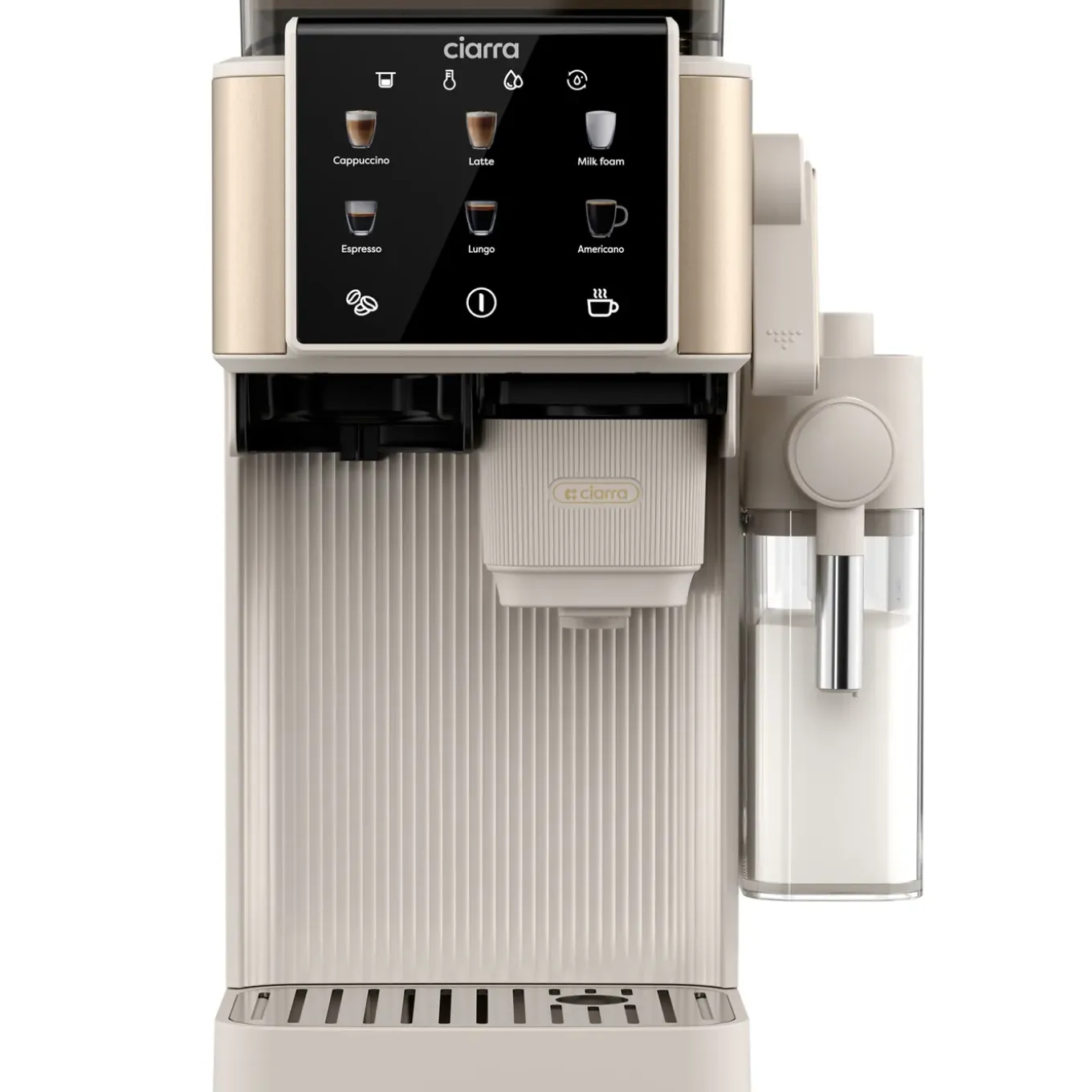 CIARRA Espressomachines - Koffiezetapparaat met Bonenmaler Melkschuimer CBSACM-D6