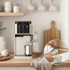CIARRA Espressomachines - Koffiezetapparaat met Bonenmaler Melkschuimer CBSACM-D6