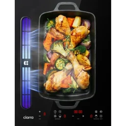 CIARRA Inductiekookplaat met afzuigkap - 2 zones met Flexzone - Boost - Timer 3565W CBBEH392BF