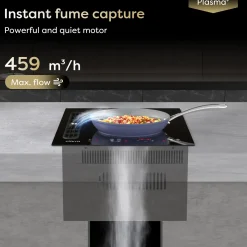 CIARRA Inductiekookplaat met afzuigkap - 2 zones met Flexzone - Boost - Timer 3565W CBBEH392BF