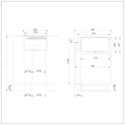 CIARRA Inductiekookplaat met Afzuiging - Plasma + Zeoliet Filtersysteem - Boost - 3365W CBBEH392B