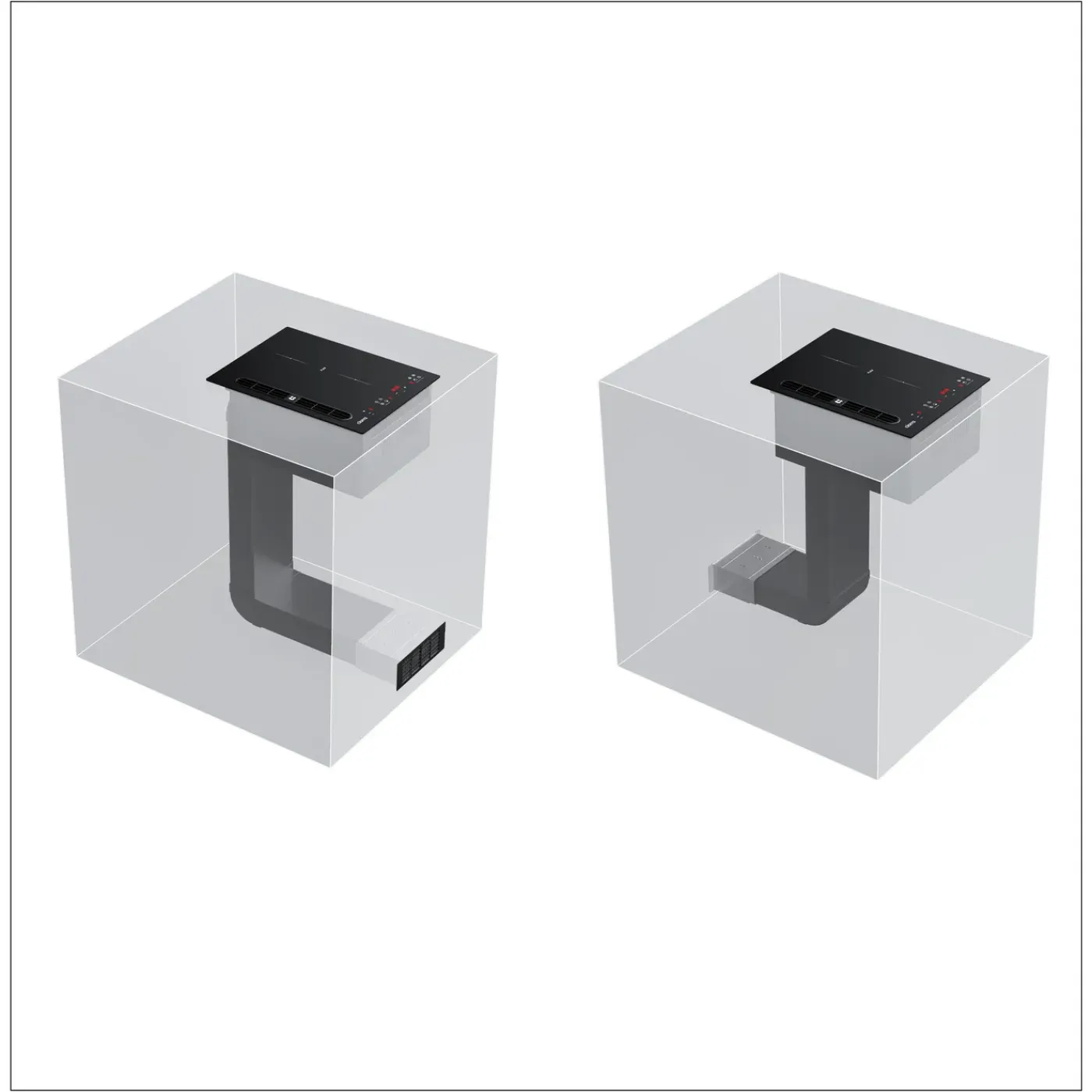 CIARRA Inductiekookplaat met Afzuiging - Plasma + Zeoliet Filtersysteem - Boost - 3365W CBBEH392B