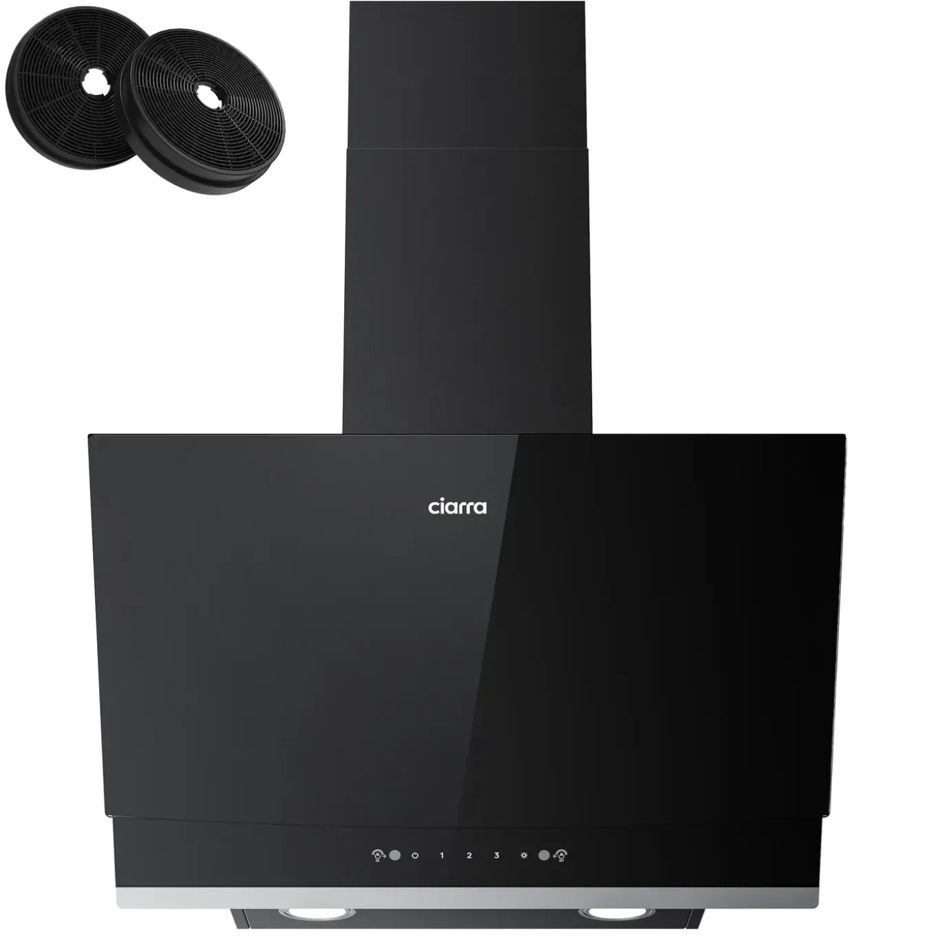 CIARRA Schuine Afzuigkap 60cm - A+++ 710 m³/u -Touch- & Gebaarbediening Glas CBCB6736A
