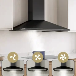 CIARRA Wandafzuigkap Afzuigkap 90 cm - A++ 406 m³/h - Recirculatie & Afvoer CBCB9201
