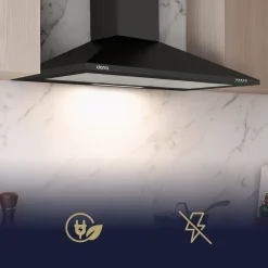 CIARRA Wandafzuigkap Afzuigkap 90 cm - A++ 406 m³/h - Recirculatie & Afvoer CBCB9201