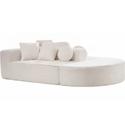 Cipacho - Modulaire Wolkenbank - Wit - Chenille Stof - 263x171x66 Cm