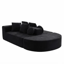 Cipacho - Modulaire Wolkensofa - Zwart - Schuim Met Hoge Dichtheid - 263x171x66 Cm