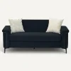 CIPACHO - Relaxbank 2-zits - Zwart Linnen - 174x73,5x81,5 Cm