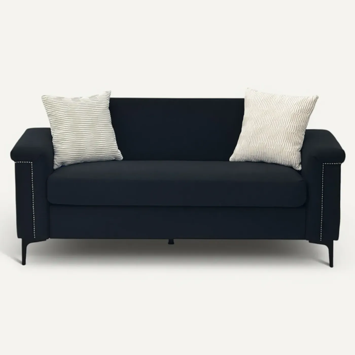 CIPACHO - Relaxbank 2-zits - Zwart Linnen - 174x73,5x81,5 Cm