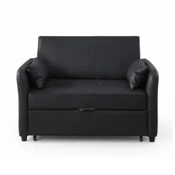 CIPACHO - Slaapbank - Antiek Zwart - Waterdichte Pu-bekleding - 122x83x82 Cm