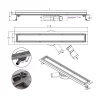 Cityline RVS Douchegoot Flex - 80 cm lengte - 360 graden draaibare uitloop - Lage inbouwdiepte