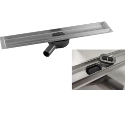 Cityline RVS Douchegoot Flex - 80 cm lengte - 360 graden draaibare uitloop - Lage inbouwdiepte