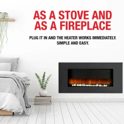 Classic Fire Electrisch 105x48x12cm Zwart