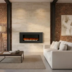 Classic Fire Electrisch 105x48x12cm Zwart