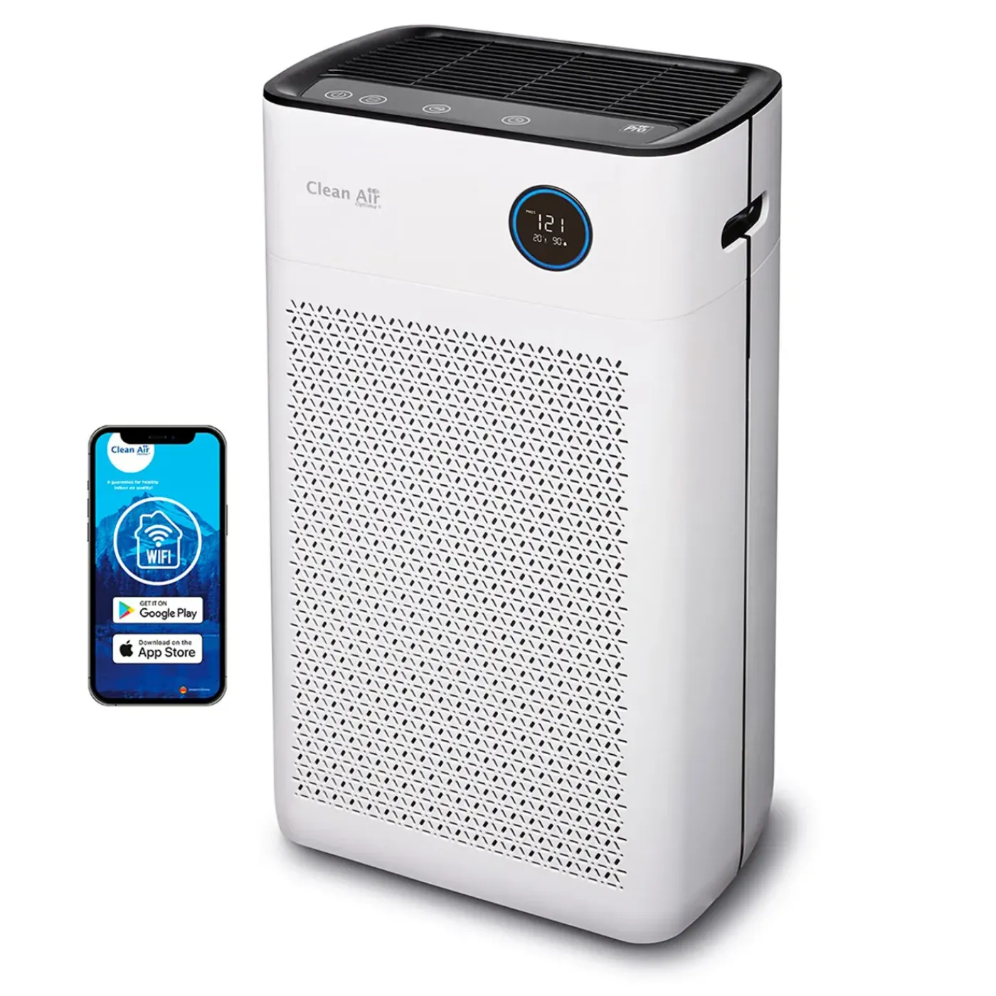 Clean Air Optima - Intelligente Hepa Uv Ionisator Luchtreiniger Ca-509pro Smart - Tot 90m² / 225m³