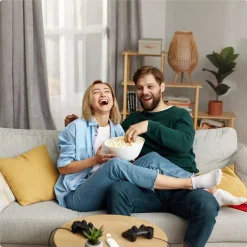 Coaxkabel Tv 20m - Rechte Female Naar Haakse Male - Wit - Stoorsignaalvrij - Handgemaakt