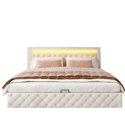 CollaHausse Collahause Gestoffeerd Bed-wit-180x200cm-lattenbodem Opbergruimte