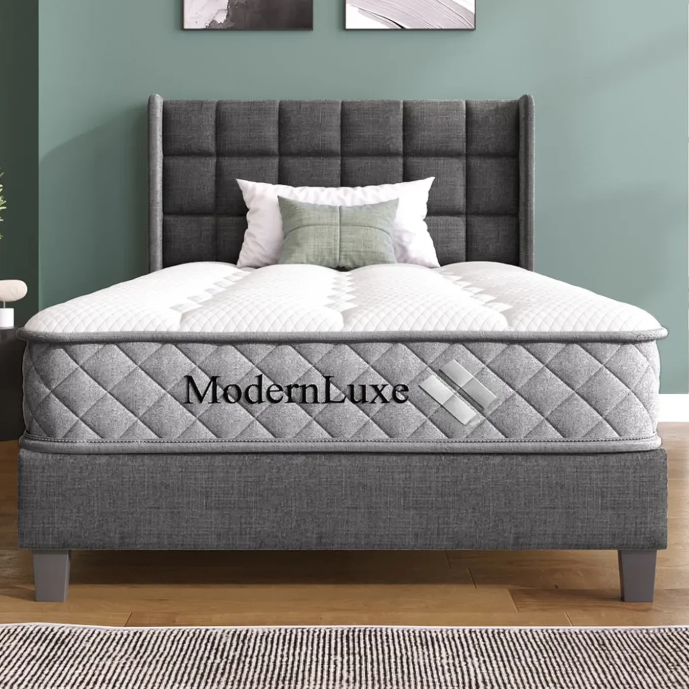 Collahausse Bed-beige-90x200 Cm-stevig Opbergruimte Met Matras