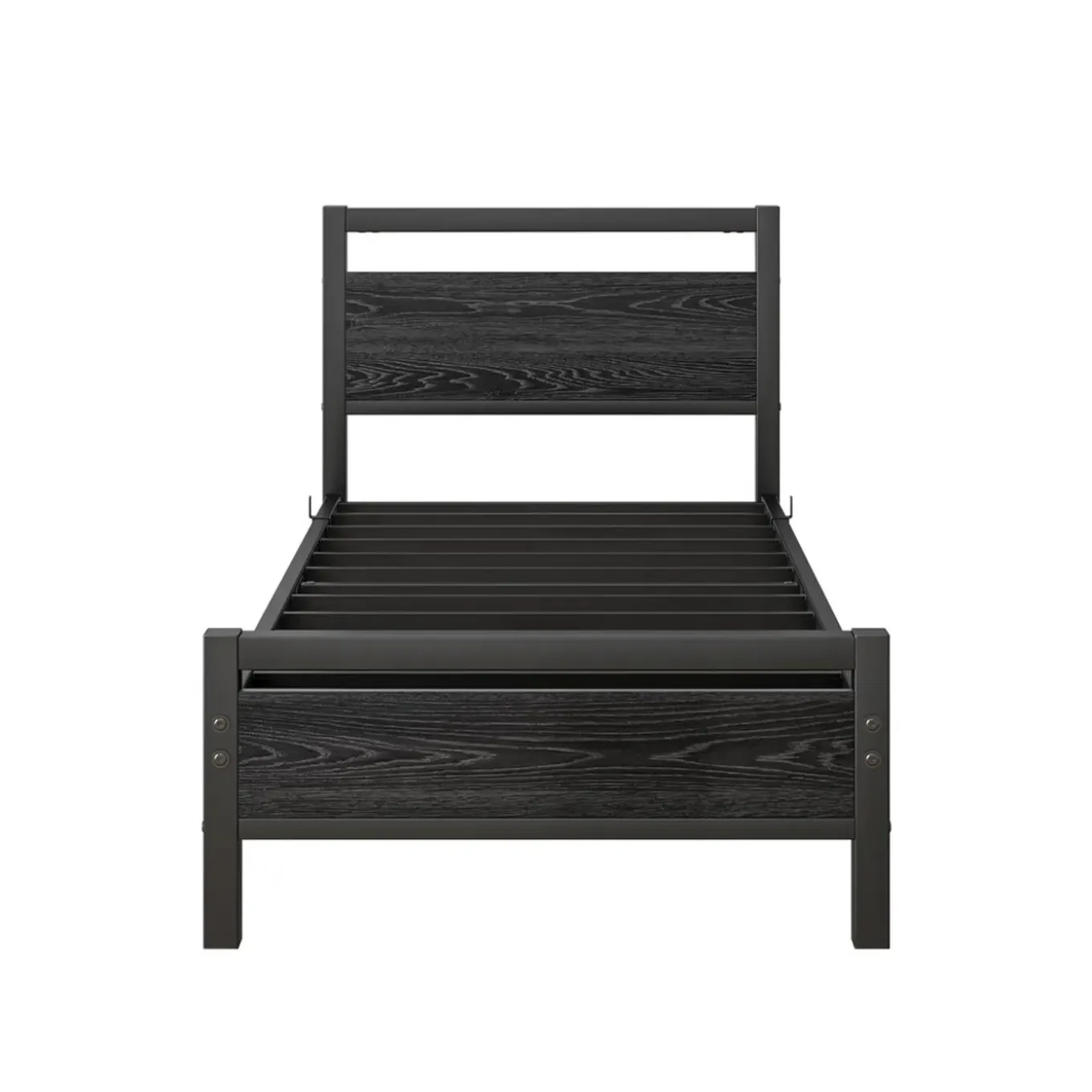 Collahausse Bedframe-zwart 90x200-stevig Lattenbodem Opbergruimte