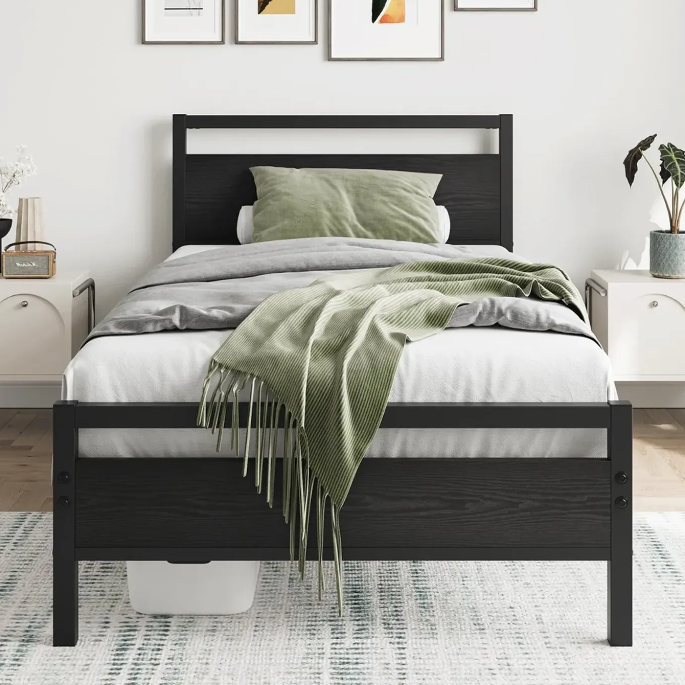 Collahausse Bedframe-zwart 90x200-stevig Lattenbodem Opbergruimte