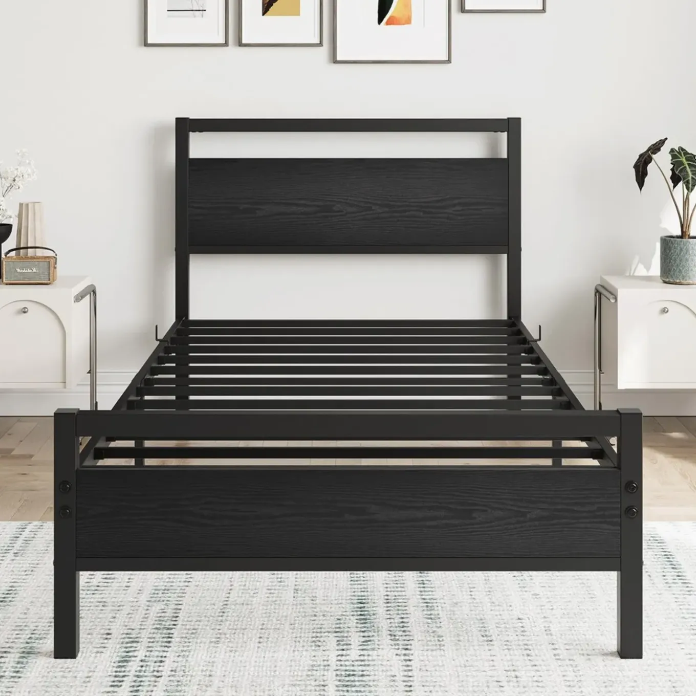 Collahausse Bedframe-zwart 90x200-stevig Lattenbodem Opbergruimte