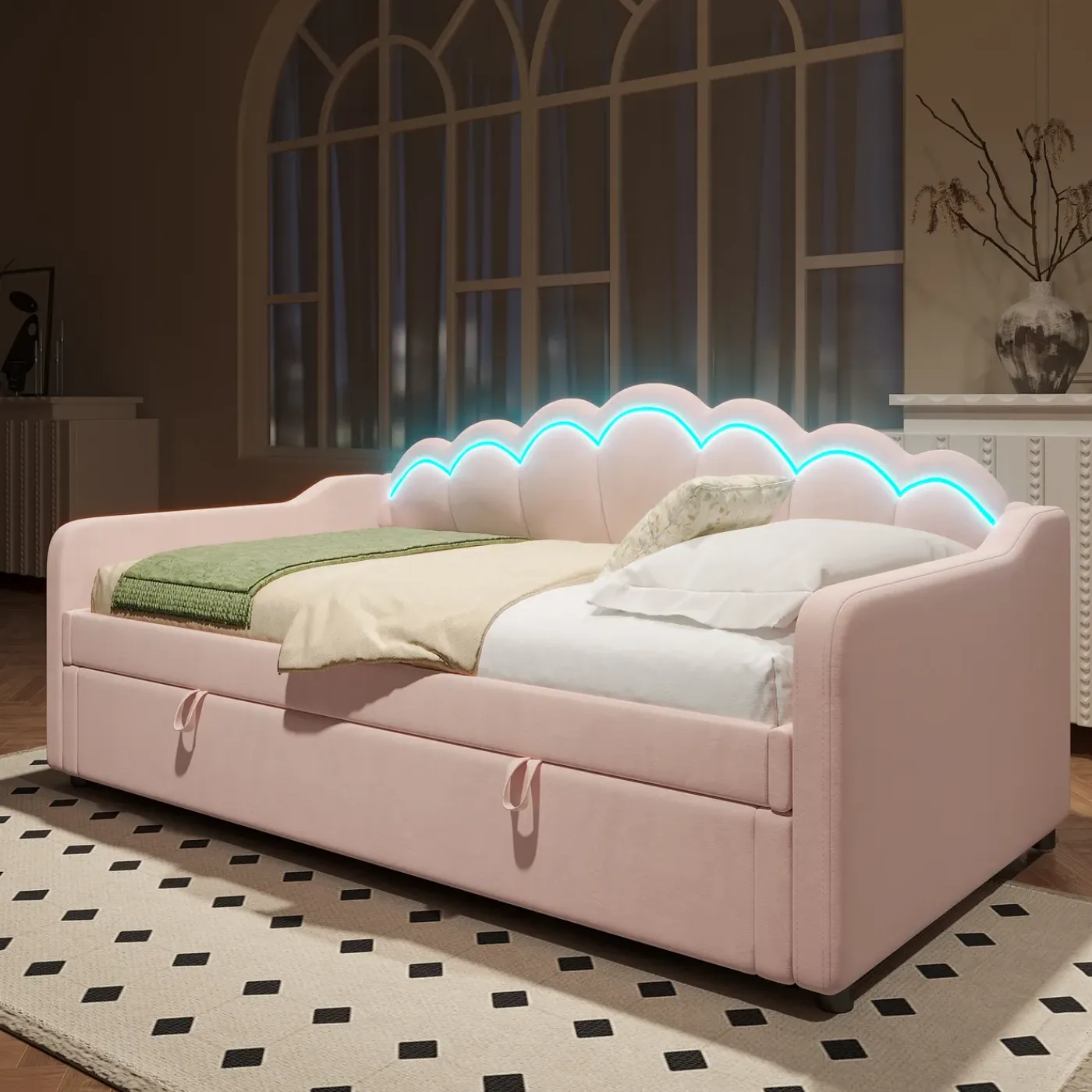 CollaHausse Bed-rosa-90x200cm-opbergruimte Stevig Design
