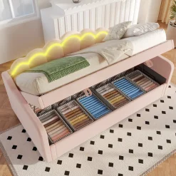 CollaHausse Bed-rosa-90x200cm-opbergruimte Stevig Design