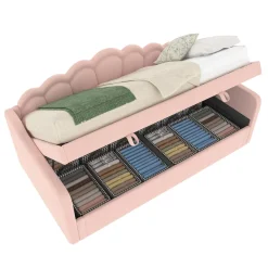 CollaHausse Bed-rosa-90x200cm-opbergruimte Stevig Design