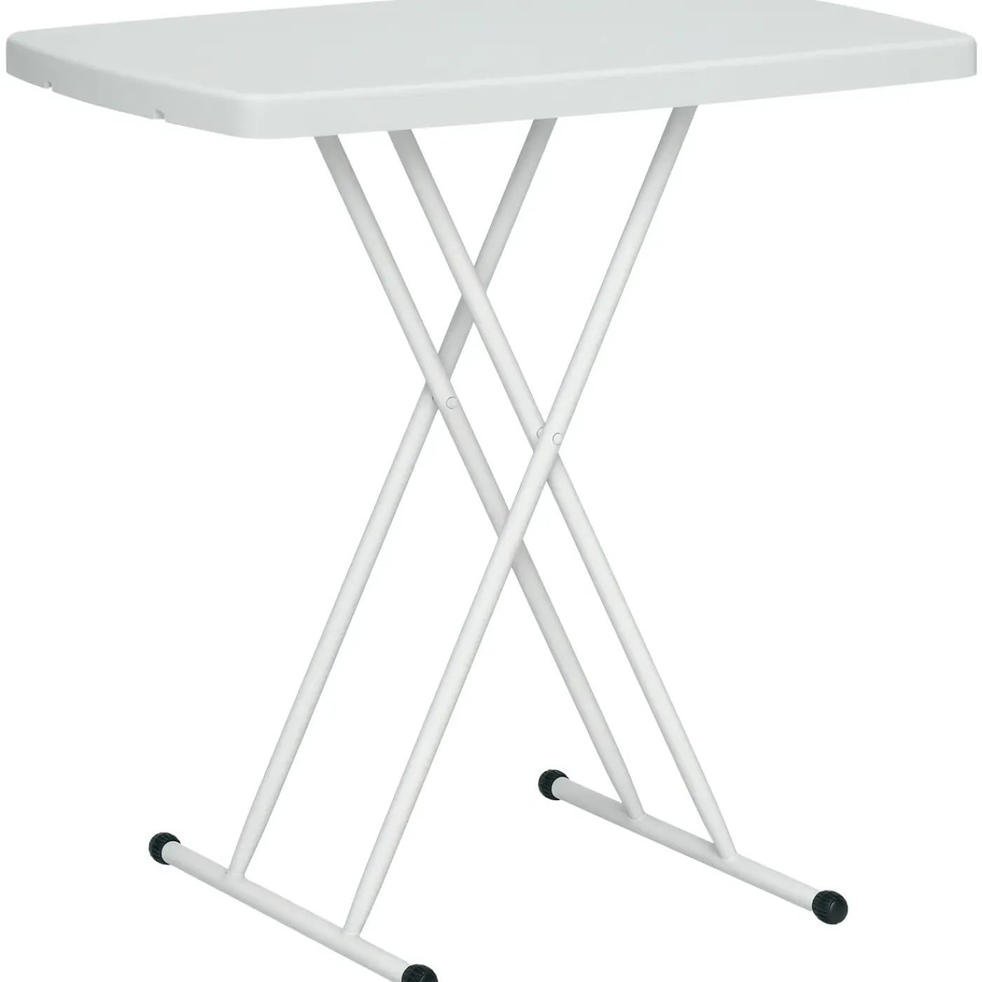 CollaHausse Bijzettafel - Wit - 76x50x74 Cm - Inklapbaar Verstelbaar Hdpe