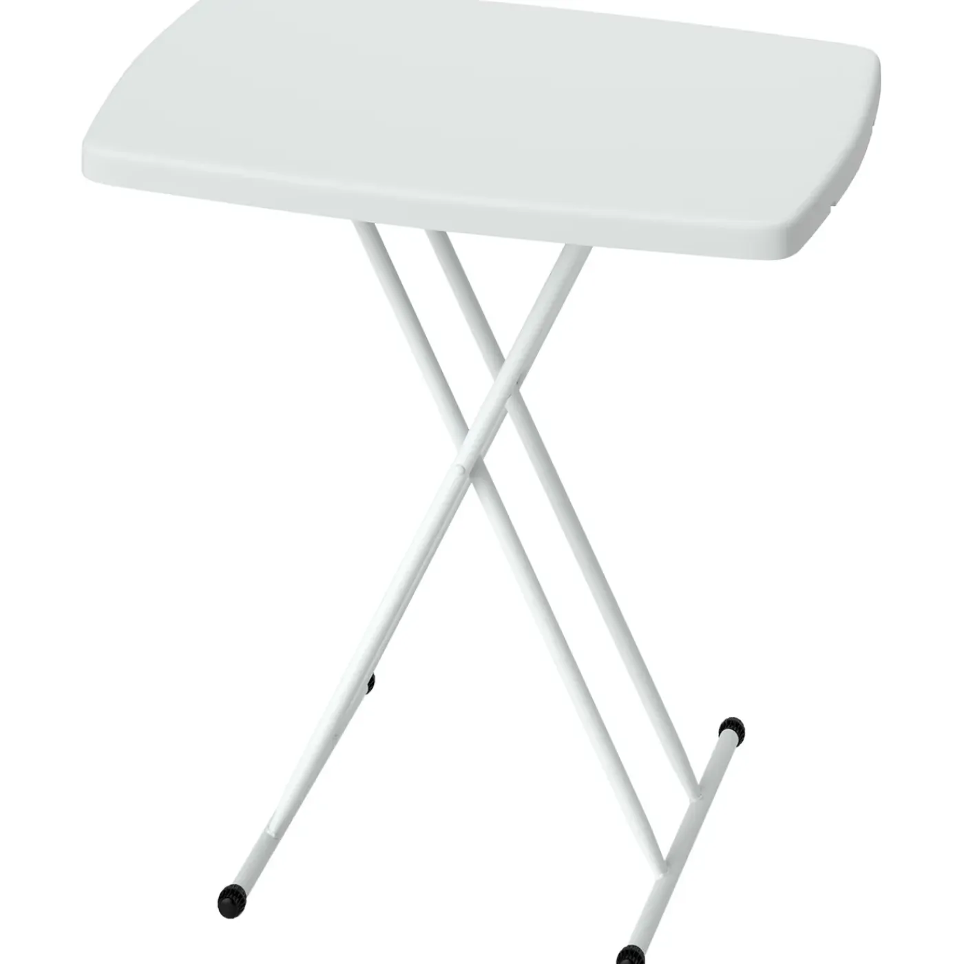 CollaHausse Bijzettafel - Wit - 76x50x74 Cm - Inklapbaar Verstelbaar Hdpe