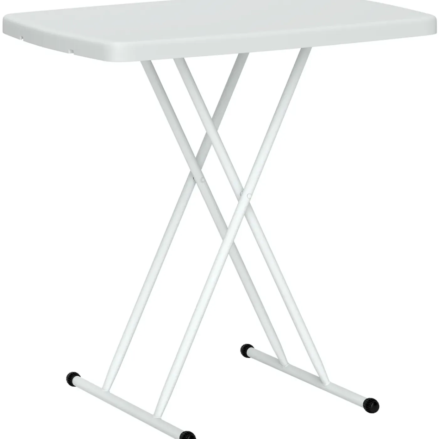 CollaHausse Bijzettafel - Wit - 76x50x74 Cm - Inklapbaar Verstelbaar Hdpe