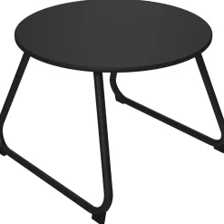 CollaHausse Bijzettafel - Zwart Metaal - Diam.48x37 Cm - Rond Design Industrieel