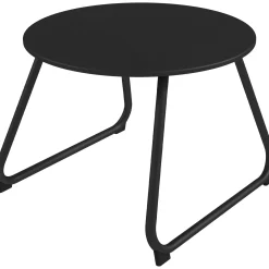 CollaHausse Bijzettafel - Zwart Metaal - Diam.48x37 Cm - Rond Design Industrieel