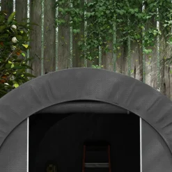 Collahausse Fietstent Opbergtent - Pe Dekzeil Metaal - 240x180x190 Cm - Donkergrijs