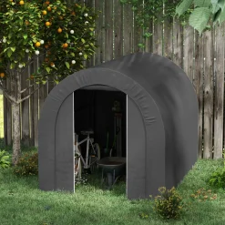 Collahausse Fietstent Opbergtent - Pe Dekzeil Metaal - 240x180x190 Cm - Donkergrijs